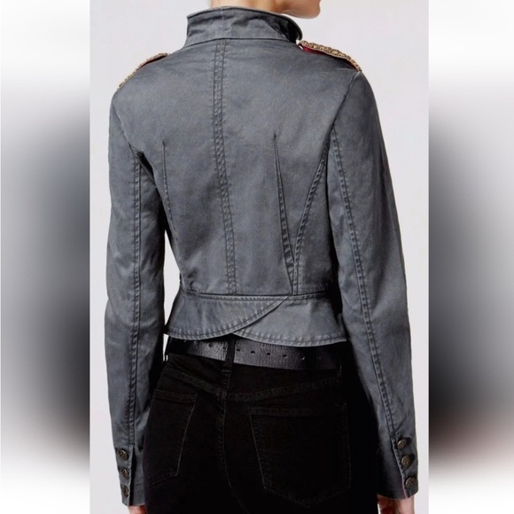 Free People Embellished Military Jacket Size L - Picture 4 of 6